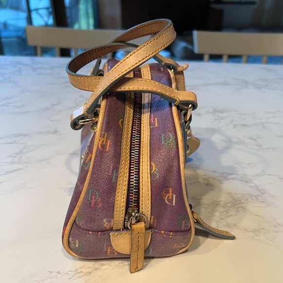 Dooney & Bourke Y2K vintage mini purple rainbow zipper w/dooney charm - Picture 5 of 6